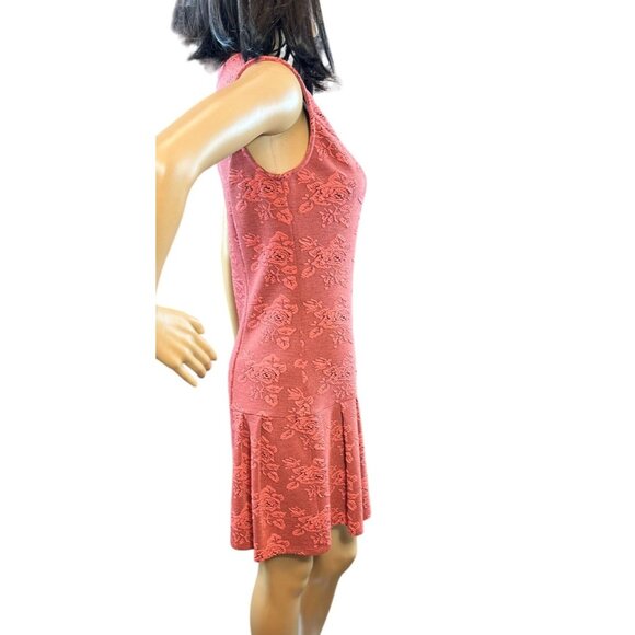 5/$25 Xhilaration Floral Print Sleeveless‎ Flapper Dress in Pink Size Small - Picture 4 of 9